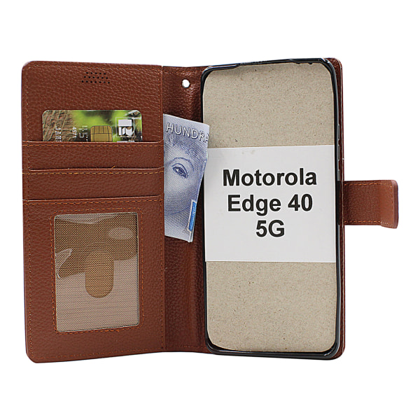 New Standcase Wallet Motorola Edge 40 5G Lila