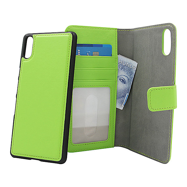 Skimblocker Magnet Wallet Sony Xperia L3 Grön