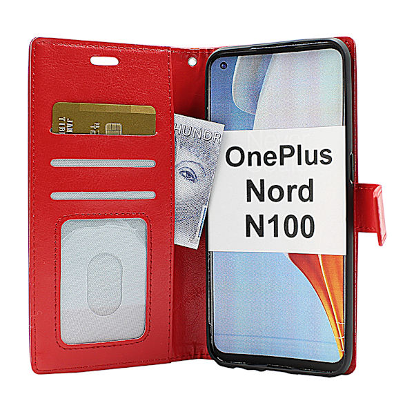 Crazy Horse Wallet OnePlus Nord N100 Svart