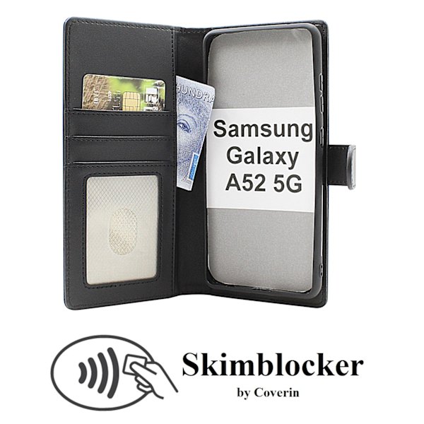 Skimblocker Galaxy A52 5G / A52s 5G Magnet Plånboksfodral