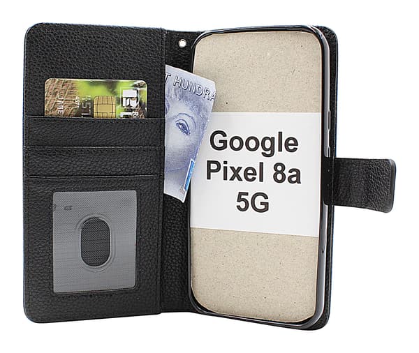 New Standcase Wallet Google Pixel 8a 5G Svart