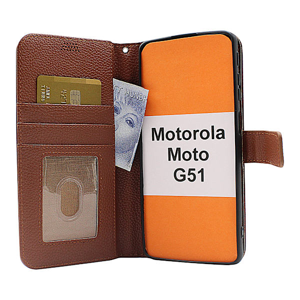 New Standcase Wallet Motorola Moto G51 Svart