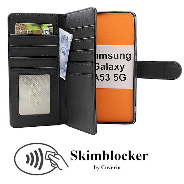 Skimblocker Samsung Galaxy A53 5G XL Plånboksfodral