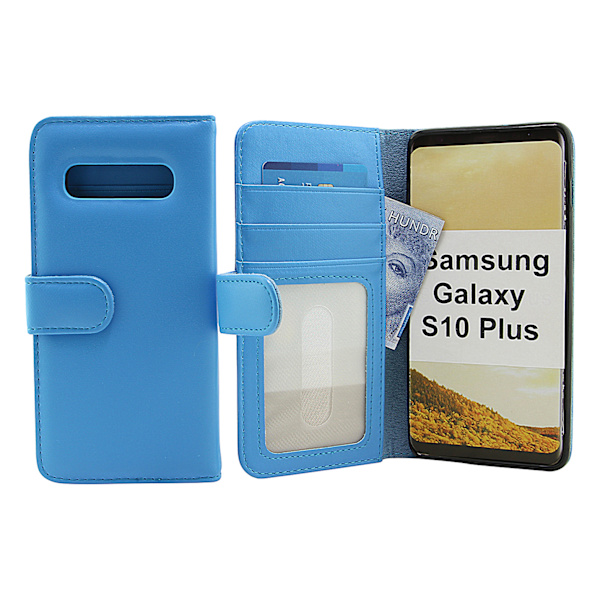 Skimblocker Plånboksfodral Samsung Galaxy S10 Plus (G975F) Ljusblå