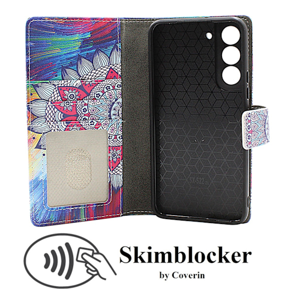 Skimblocker Galaxy S22 5G Magnet Plånboksfodral Design