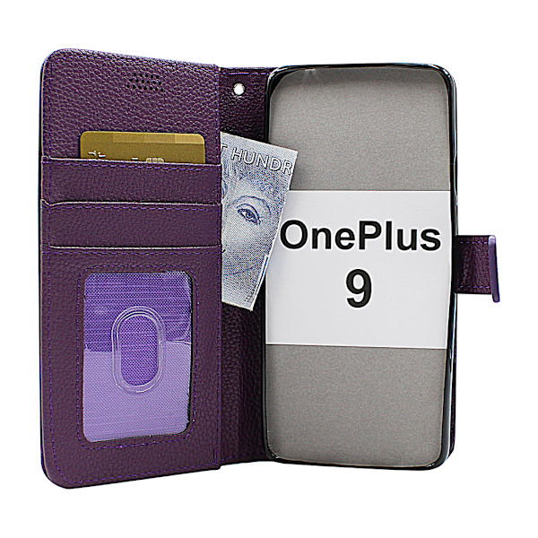 New Standcase Wallet OnePlus 9 Svart