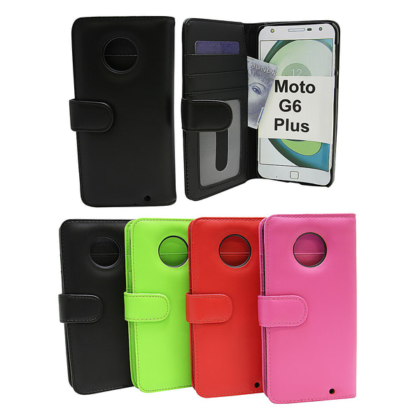 Plånboksfodral Motorola Moto G6 Plus Hotpink