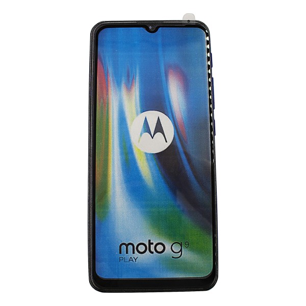 Full Frame Glas skydd Motorola Moto G9 Play (Svart)