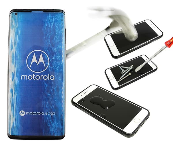 Full Frame Glas skydd Motorola Edge (Svart)