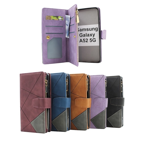 XL Standcase Lyxfodral Samsung Galaxy A52 / A52 5G / A52s 5G Marinblå
