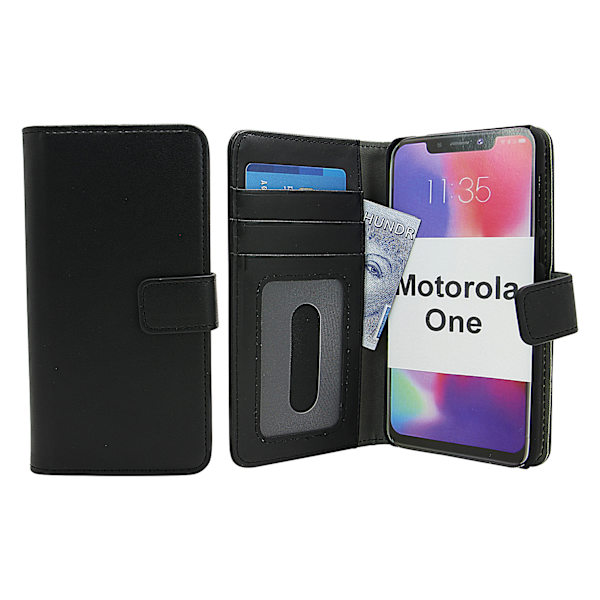 Skimblocker Magnet Wallet Motorola One Svart