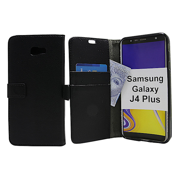 Standcase Wallet Samsung Galaxy J4 Plus (J415FN/DS) Svart
