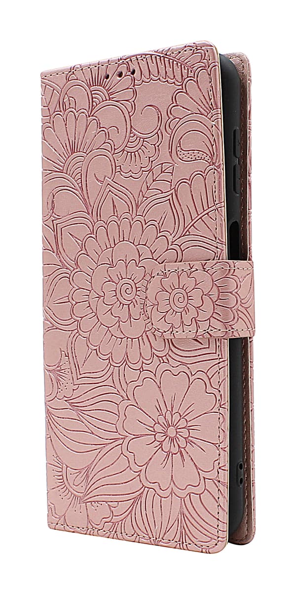Flower Standcase Wallet Samsung Galaxy A04s (A047F/DS) Svart