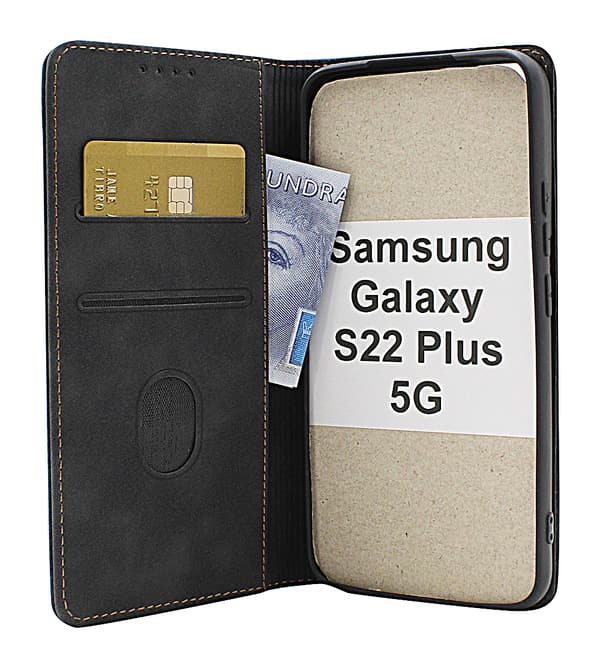 Fancy Standcase Wallet Samsung Galaxy S22 Plus 5G Svart