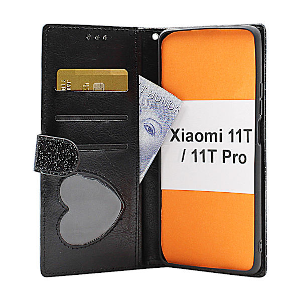 Standcase Glitter Wallet Xiaomi 11T / 11T Pro Guld