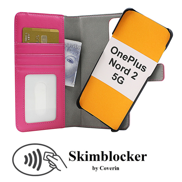Skimblocker Magnet Fodral OnePlus Nord 2 5G Hotpink