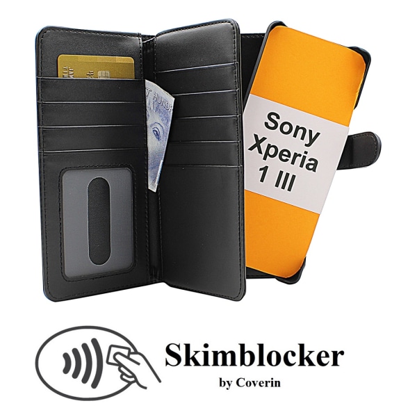 Skimblocker XL Magnet Fodral Sony Xperia 1 III (XQ-BC52) Svart