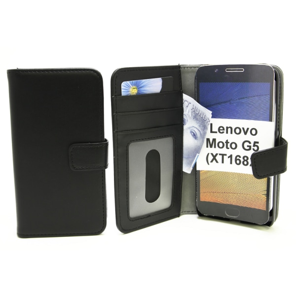 Magnet Wallet Lenovo Moto G5 (XT1682 / XT1676) Svart