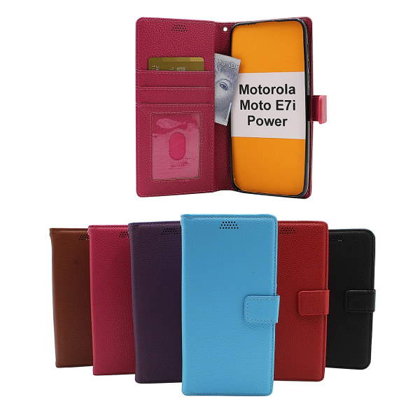 New Standcase Wallet Motorola Moto E7i Power Röd