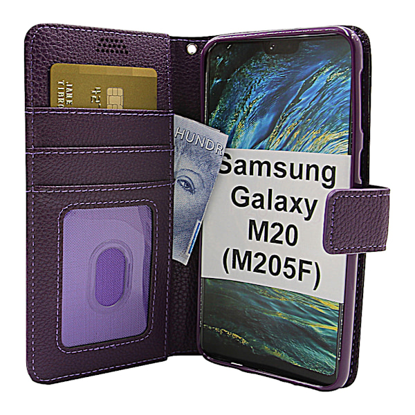 New Standcase Wallet Samsung Galaxy M20 (M205F) Lila