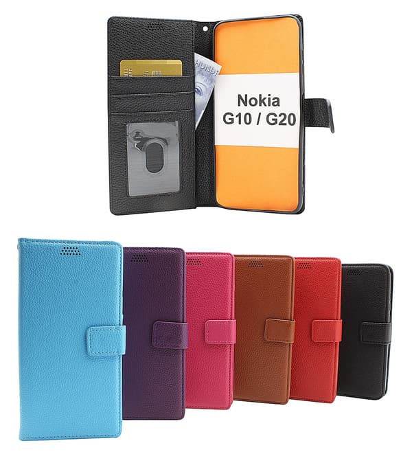 New Standcase Wallet Nokia G10 / G20 Ljusblå