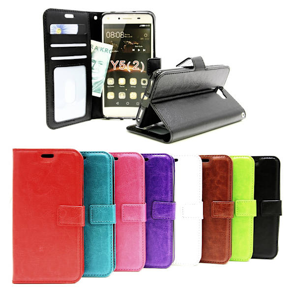 Crazy Horse Wallet Huawei Y5 II Svart