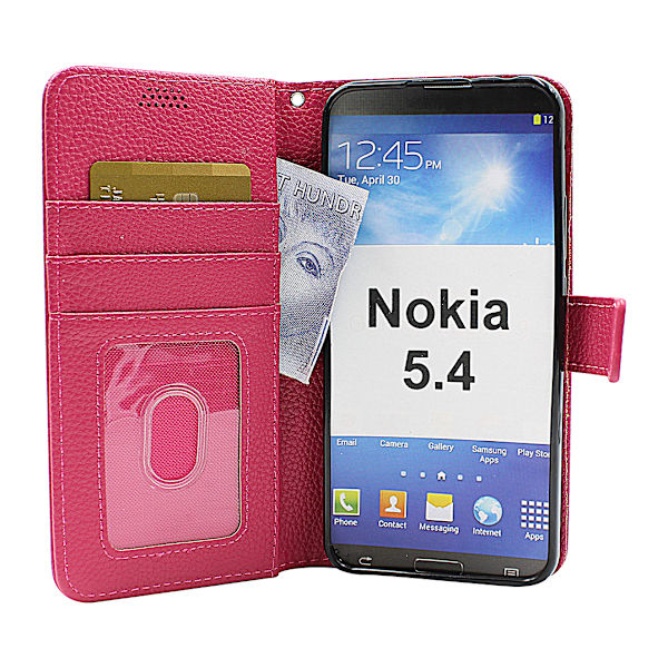 New Standcase Wallet Nokia 5.4 Ljusblå