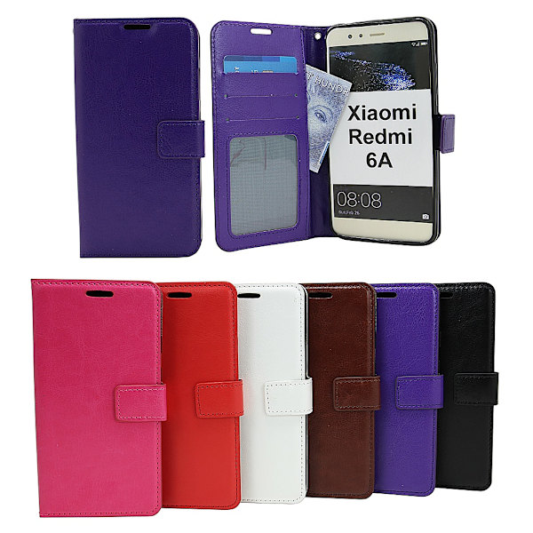 Crazy Horse Wallet Xiaomi Redmi 6A Svart