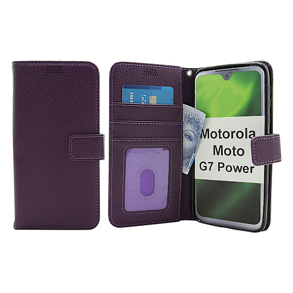 New Standcase Wallet Motorola Moto G7 Power Lila