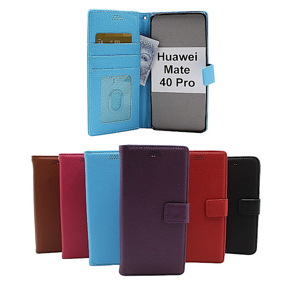 New Standcase Wallet Huawei Mate 40 Pro Ljusblå