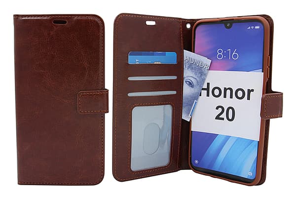 Crazy Horse Wallet Honor 20 Brun