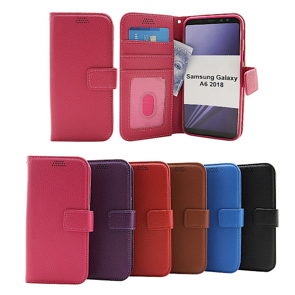 New Standcase Wallet Samsung Galaxy A6 2018 (A600FN/DS) Ljusblå