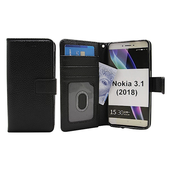 Standcase Wallet Nokia 3.1 (2018) Svart