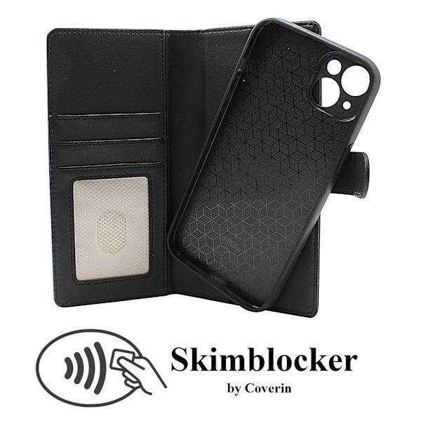 Skimblocker iPhone 15 Plus Magnet Plånboksfodral Svart