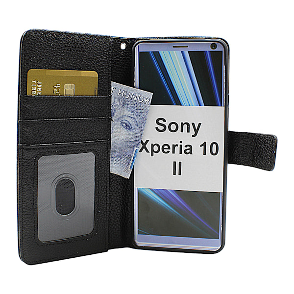 New Standcase Wallet Sony Xperia 10 II (XQ-AU51 / XQ-AU52) Svart