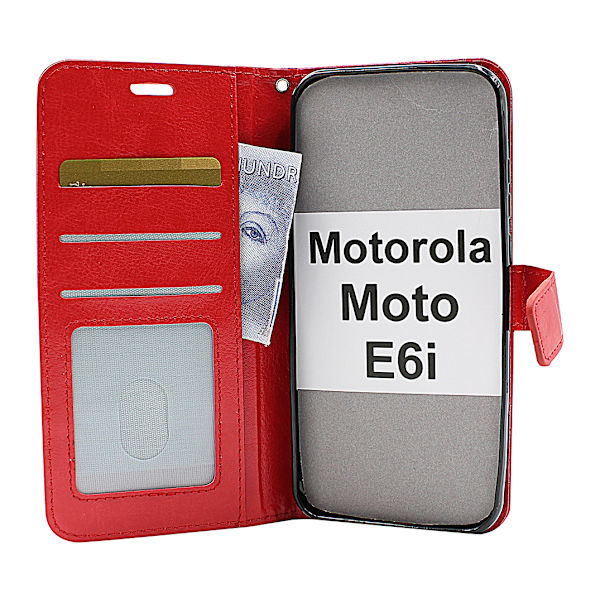 Crazy Horse Wallet Motorola Moto E6i Svart