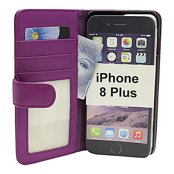 Skimblocker Plånboksfodral iPhone 8 Plus Lila