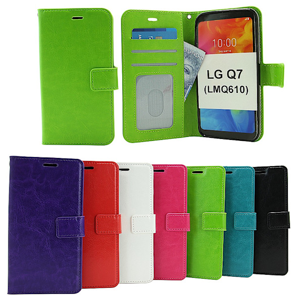Crazy Horse Wallet LG Q7 / LG Q7 Plus (LMQ610) Hotpink