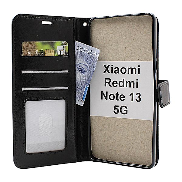 Crazy Horse Wallet Xiaomi Redmi Note 13 5G Röd