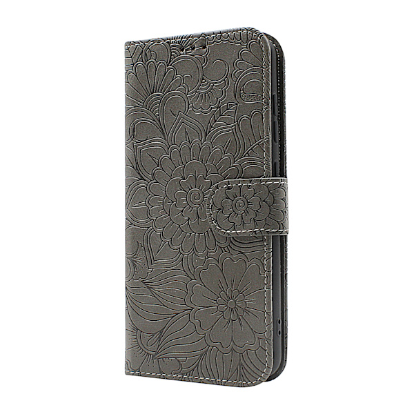 Flower Standcase Wallet Samsung Galaxy S21 FE 5G (SM-G990B) Blå