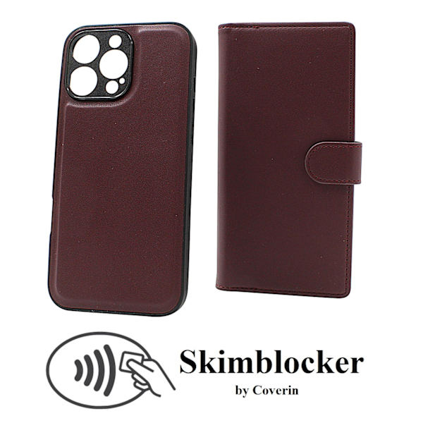 Skimblocker iPhone 16 Pro Max XL Magnet Plånboksfodral Svart