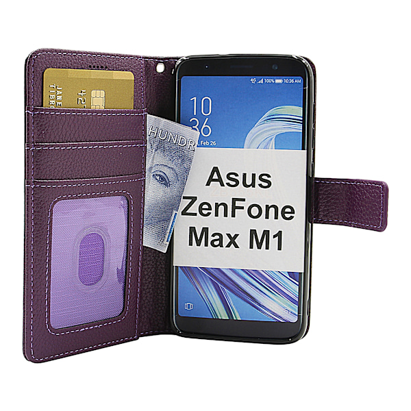 New Standcase Wallet Asus ZenFone Max M1 (ZB555KL) Lila