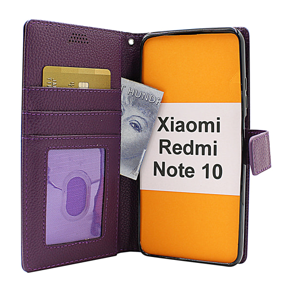 New Standcase Wallet Xiaomi Redmi Note 10 Ljusblå