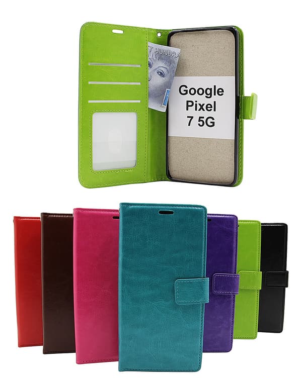 Crazy Horse Wallet Google Pixel 7 5G Brun