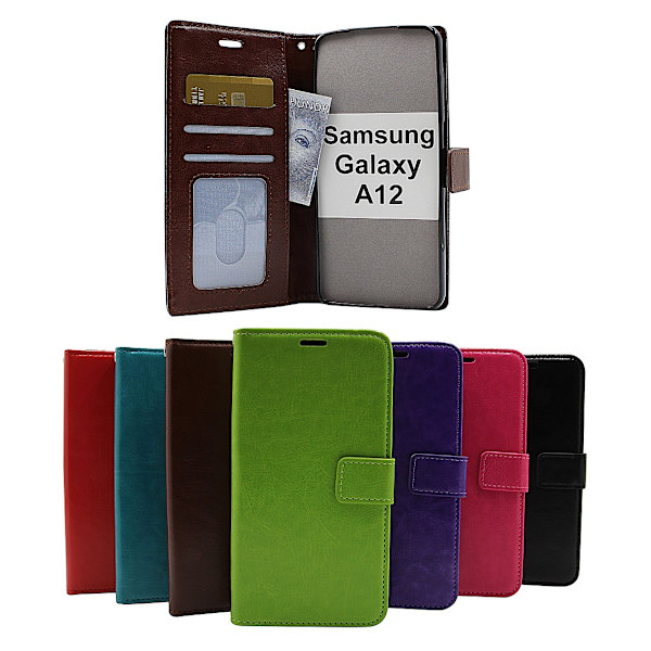 Crazy Horse Wallet Samsung Galaxy A12 (A125F/DS) Svart