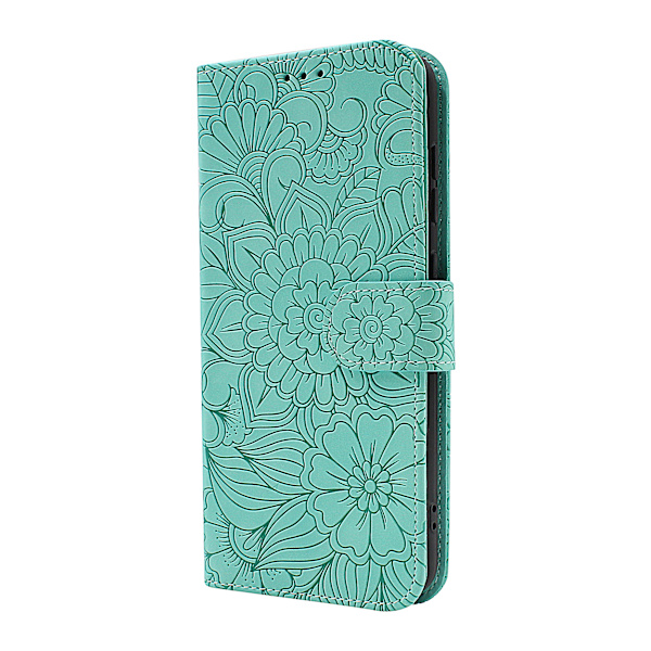Flower Standcase Wallet Samsung Galaxy S21 FE 5G (SM-G990B) Aqua