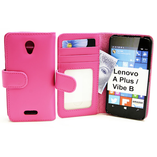 Plånboksfodral Lenovo A Plus (A1010a20) Hotpink