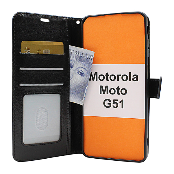 Crazy Horse Wallet Motorola Moto G51 Grön