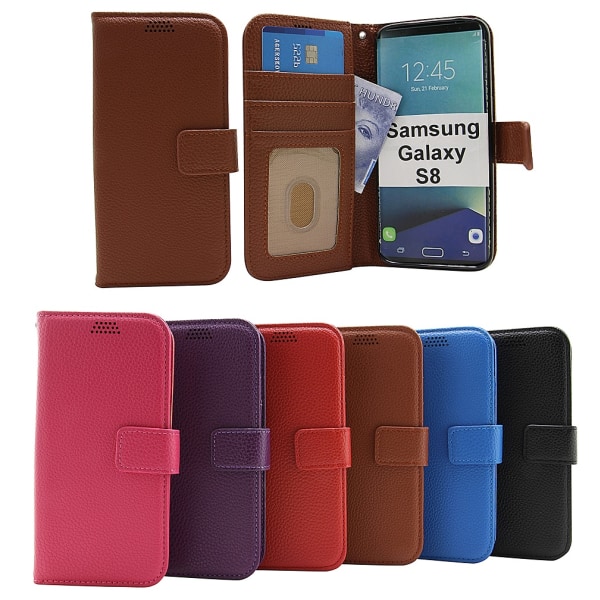 New Standcase Wallet Samsung Galaxy S8 (G950F) Ljusblå