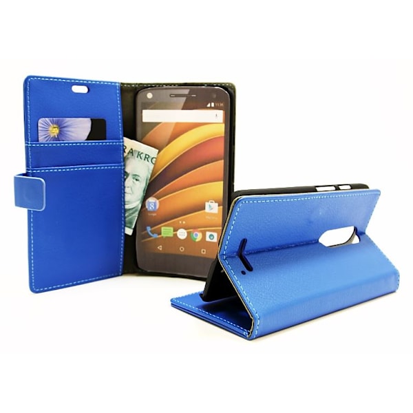 Standcase Wallet Motorola Moto X Force Blå
